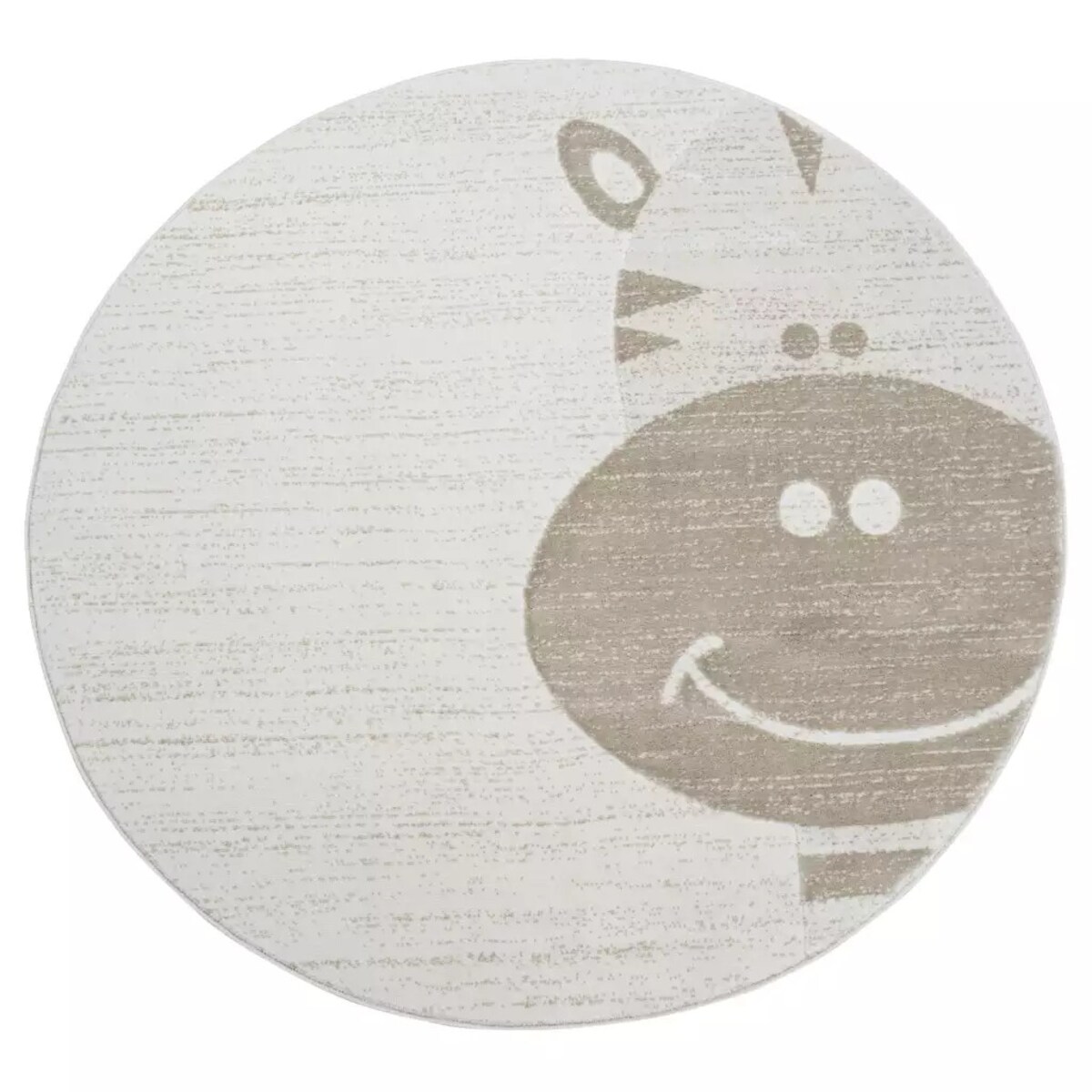 Dywan dziecięcy okrągły z motywem żyrafy Marva 7150 Krem Beż 120x120