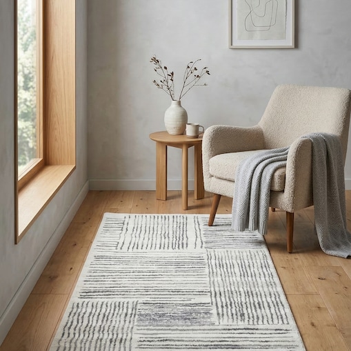 Dywan nowoczesny Mono 80x150 cm Abstrakcja kremowy