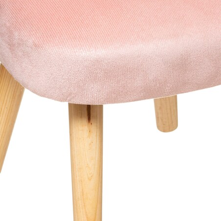 Fotel dla dzieci z oparciem, uszak z nogami z drewna sosnowego