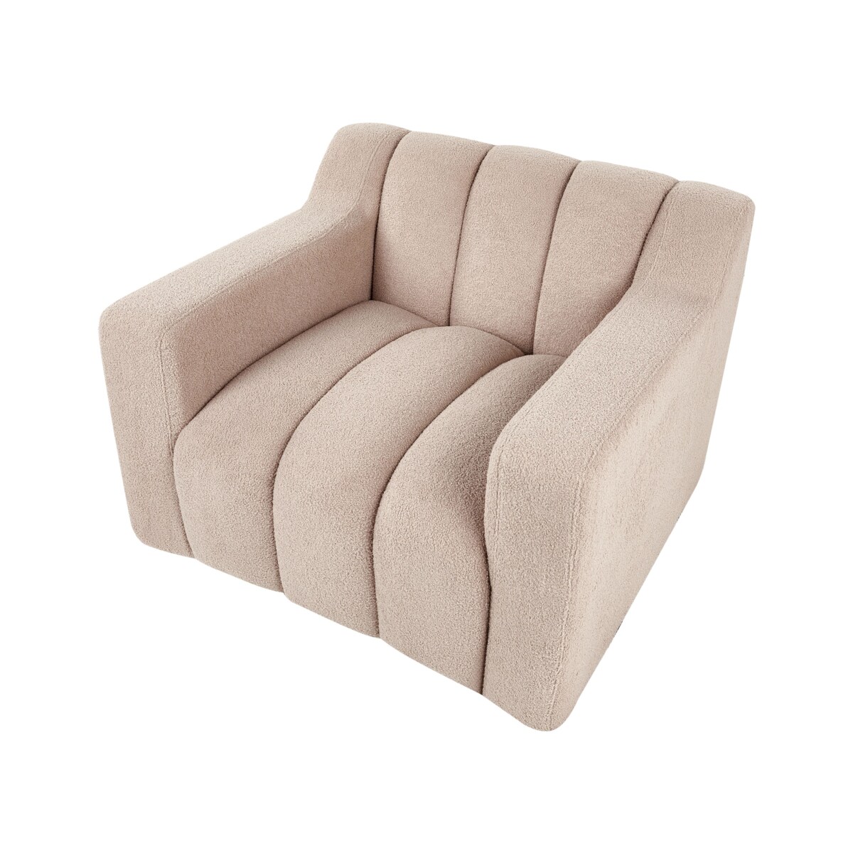 Fotel AGERUP Boucle Beżowoszary