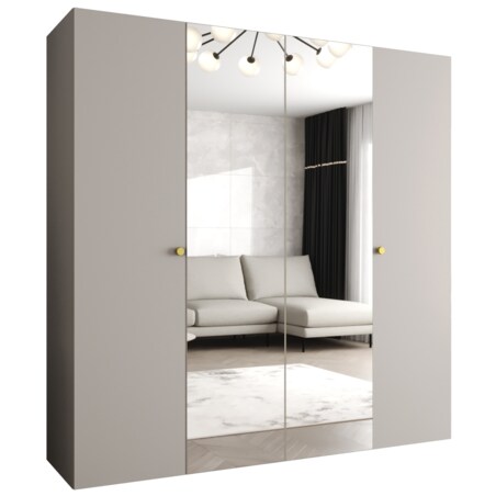 Szafa uchylna otwierana PARMA 2 200 wys. 202 cm Kaszmir + u. Złoty