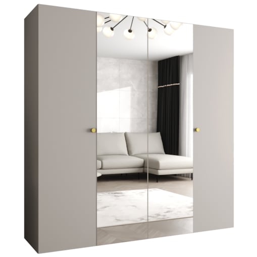 Szafa uchylna otwierana PARMA 2 200 wys. 202 cm Kaszmir + u. Złoty