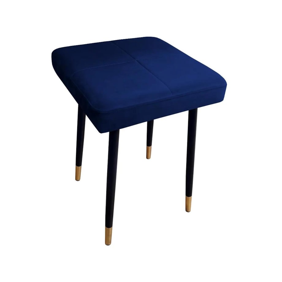Taboret SQUARE 2 MG VELVET granatowy