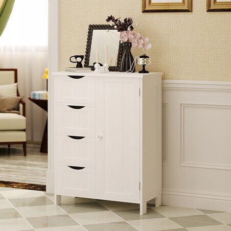 Szafka regał komoda łazienka przedpokój loft 3 szuflady biała wysoka 80 cm