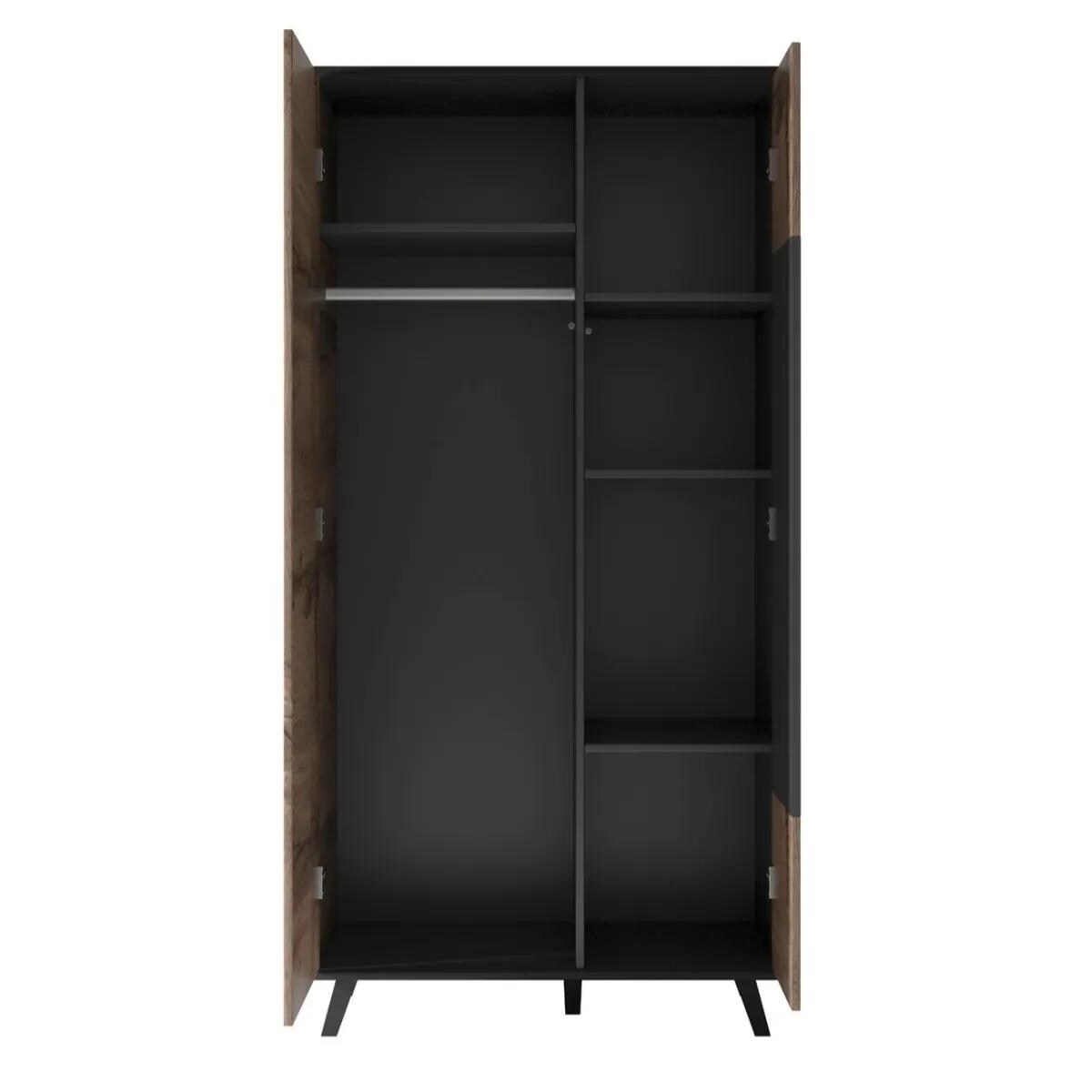 Szafa RANDOM S-1 dąb wotan/czarna