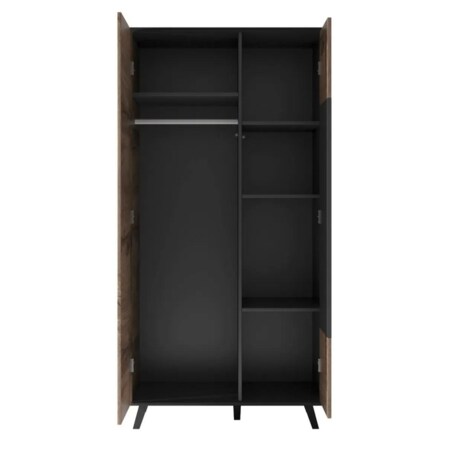 Szafa RANDOM S-1 dąb wotan/czarna