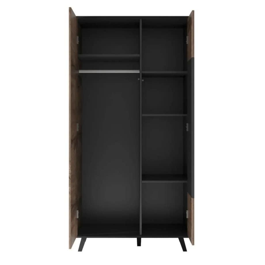 Szafa RANDOM S-1 dąb wotan/czarna