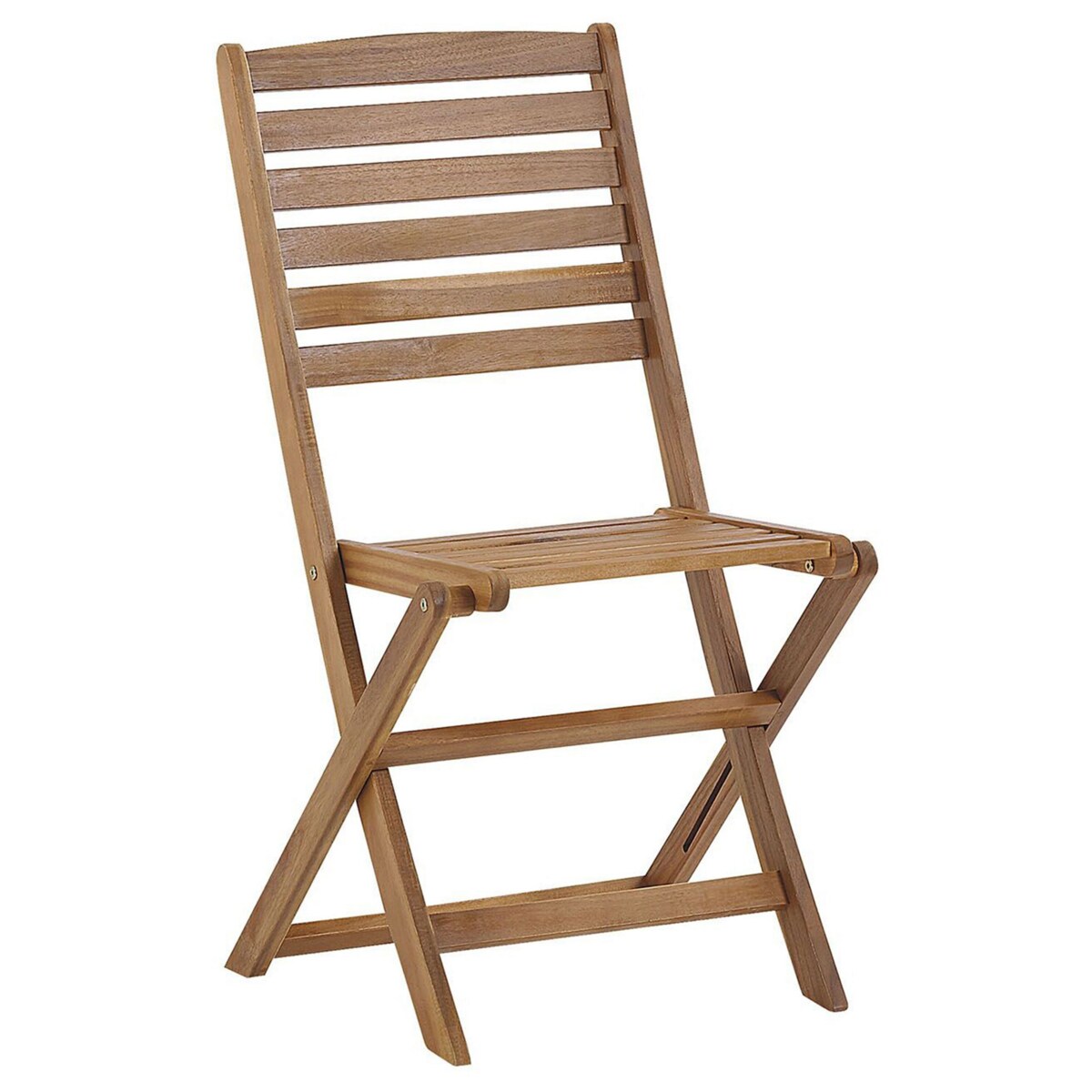 Zestaw 6 krzeseł ogrodowych akacjowy jasne drewno TOLVE