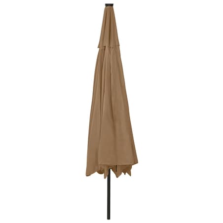 vidaXL Parasol ogrodowy z LED, 400 cm, taupe