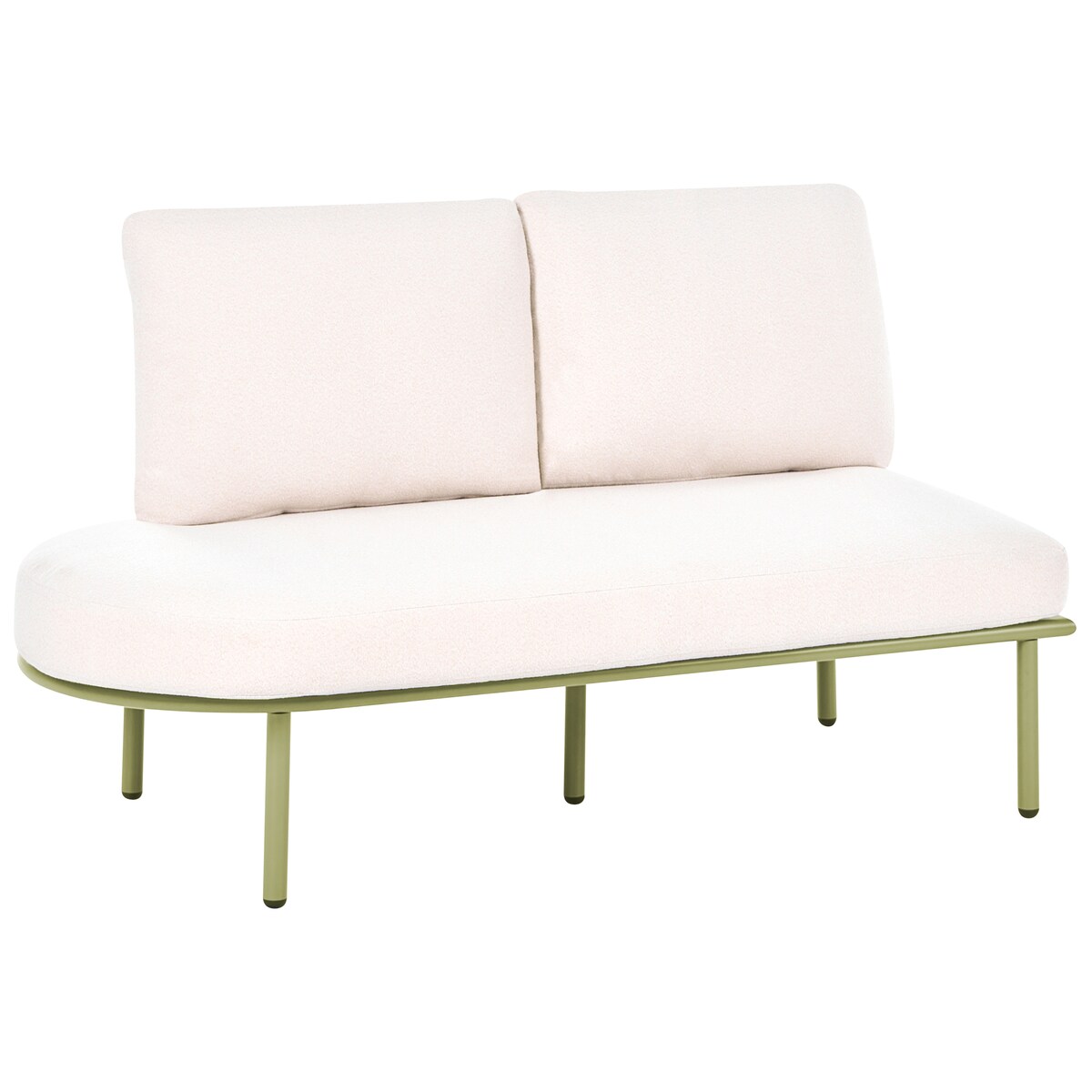 Sofa ogrodowa ze stolikiem dla 4 osób POLLINA Metal Zielony
