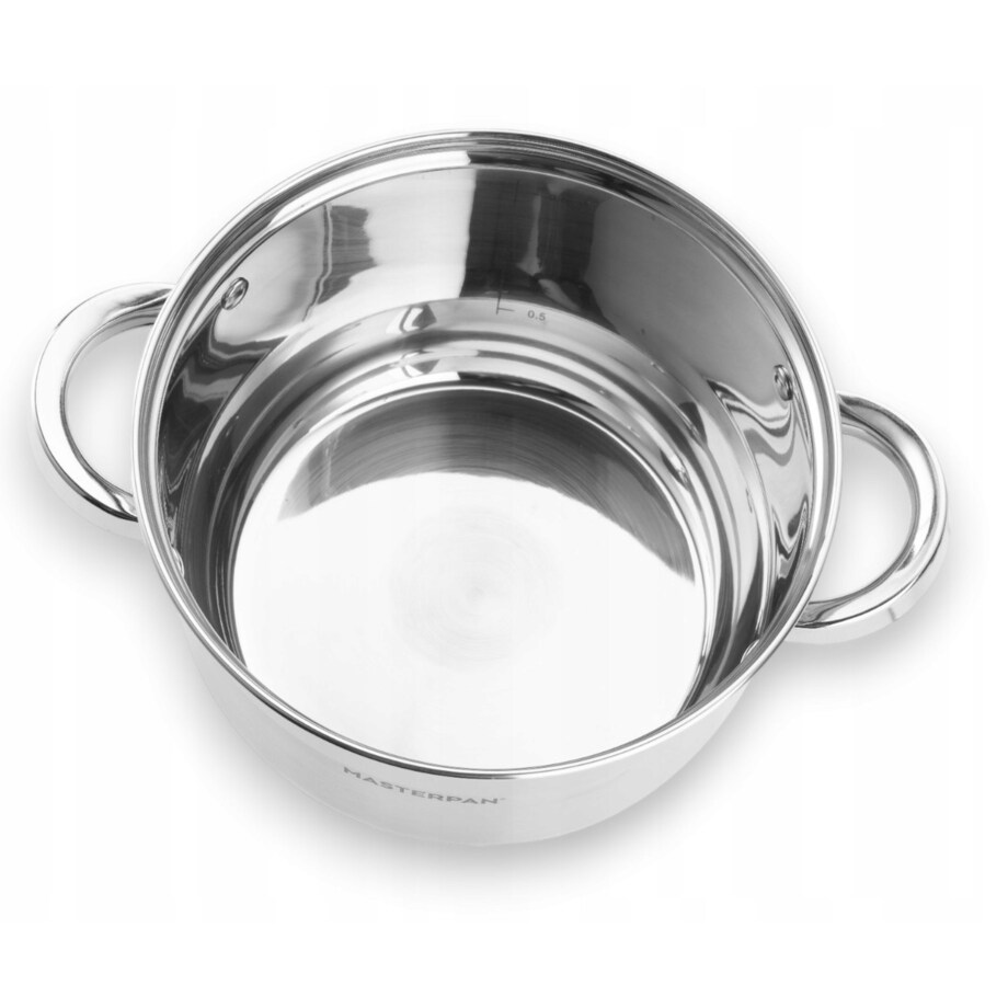 Komplet Zestaw Garnków Ze Stali Nierdzewnej Indukcja Gaz 8 El. Dno 7 Warstw