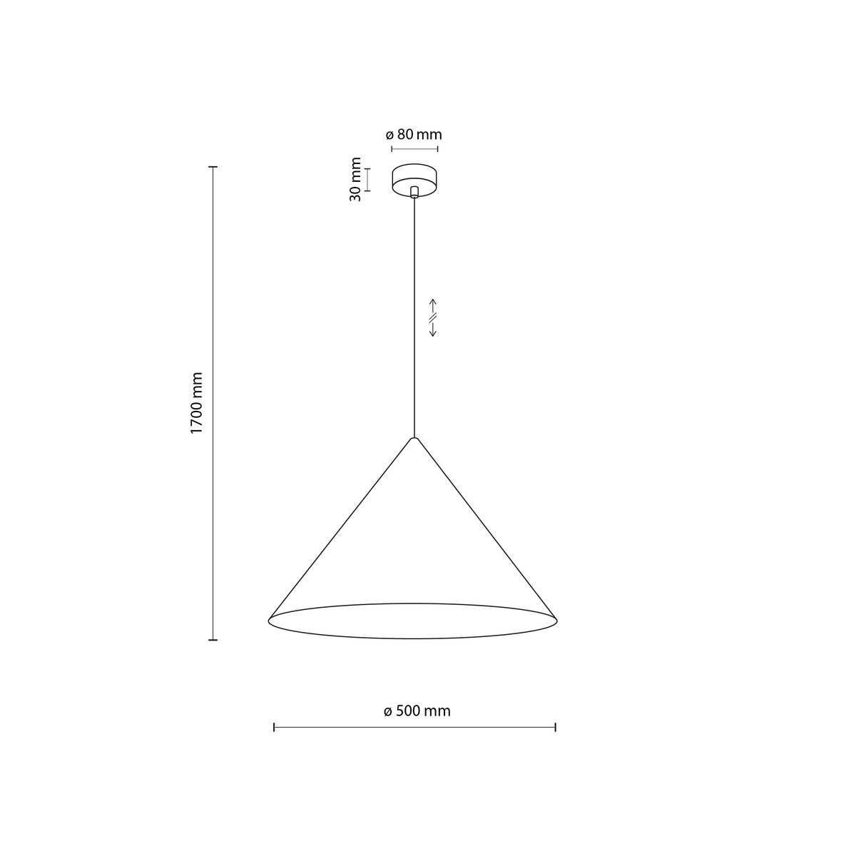 Lampa wisząca TK Lighting CONO SABIA XL 10622 beżowa E27 50 cm regulowana do salonu i jadalni