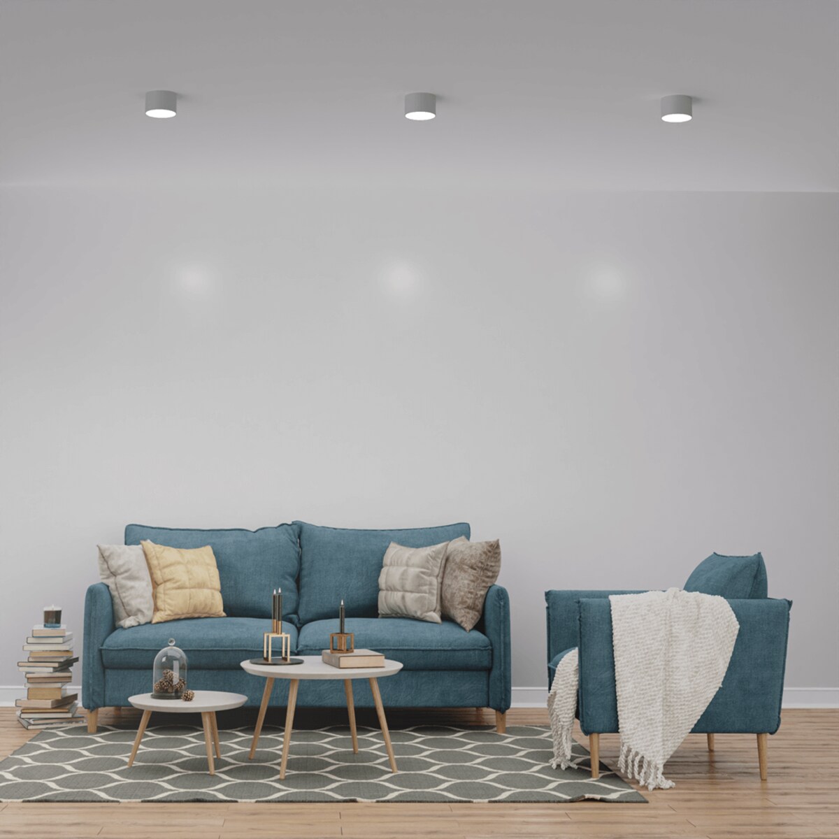 Pokojowa lampa sufitowa Dixie do przedpokoju loft biała