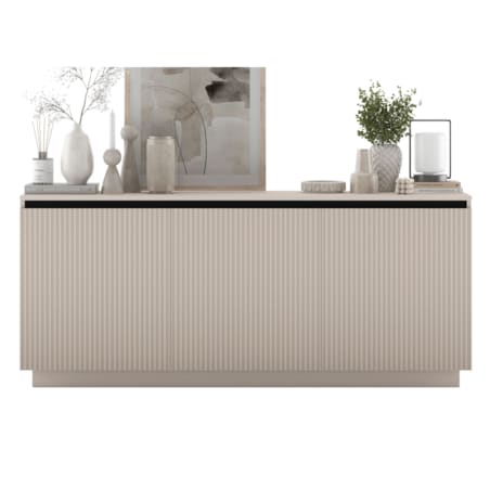 Komoda Glamour Nowoczesna Szafka RTV Kaszmir MAT ryflowane fronty 166,8 cm