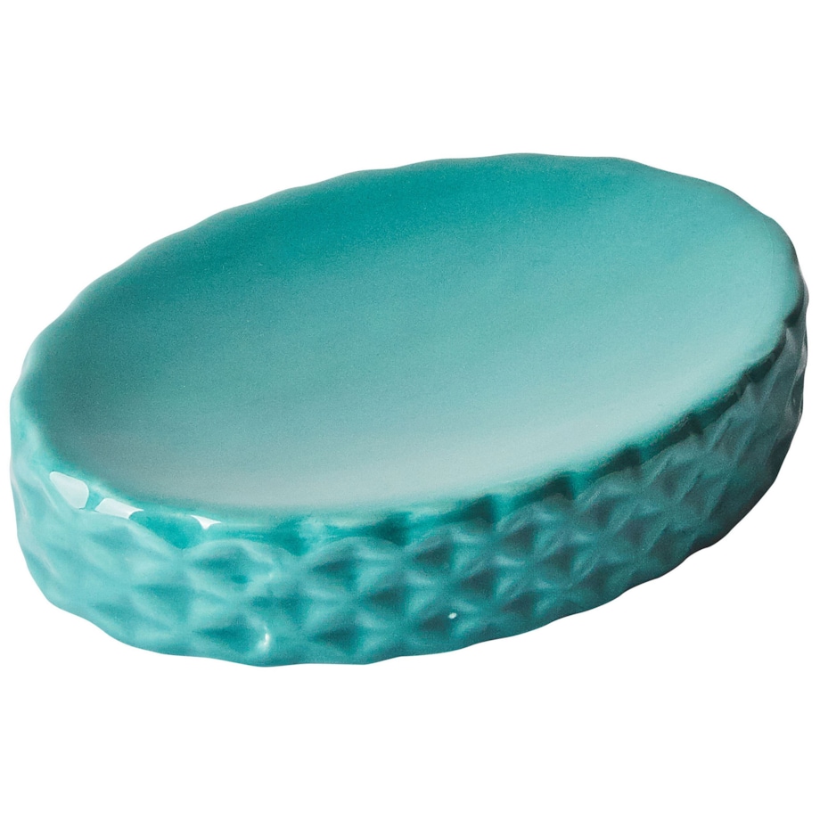 Zestaw akcesoriów łazienkowych 4 elementy GUATIRE Ceramika Turkusowy