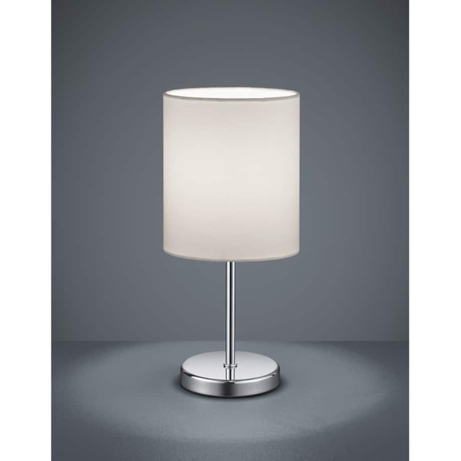 Stojąca lampa stołowa Jerry R50491001 do salonu srebrna biała