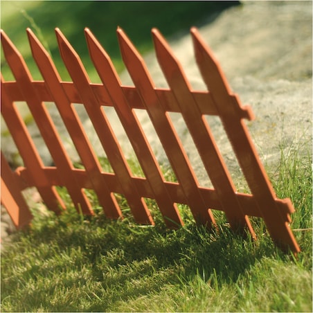 Płotek Ogrodowy 3,22 M Obrzeże Trawnikowe Palisada Terakota