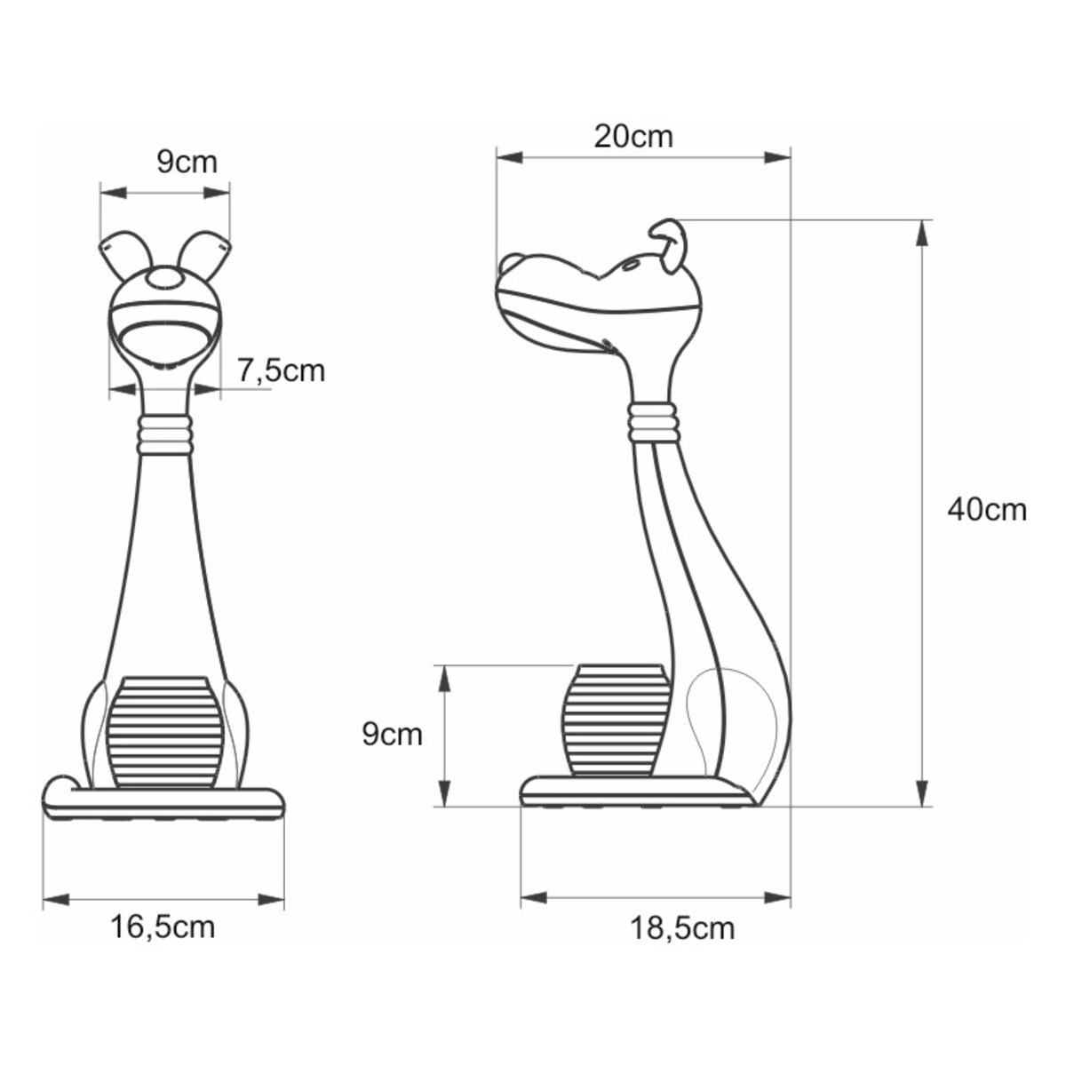 Lampka biurkowa K-BL1607 ŻÓŁTY z serii PIESEK