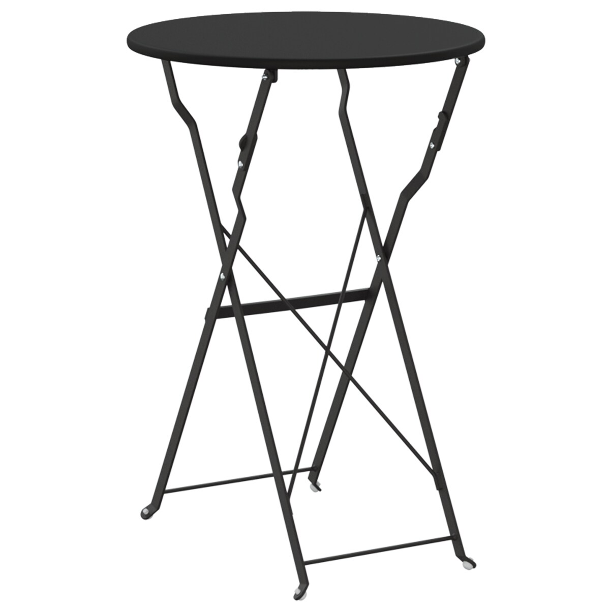 vidaXL Składany stół bistro Antracytowy Ø50x71 cm Stal proszkowana