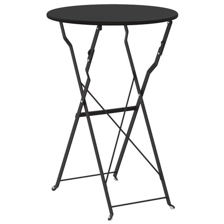 vidaXL Składany stół bistro Antracytowy Ø50x71 cm Stal proszkowana