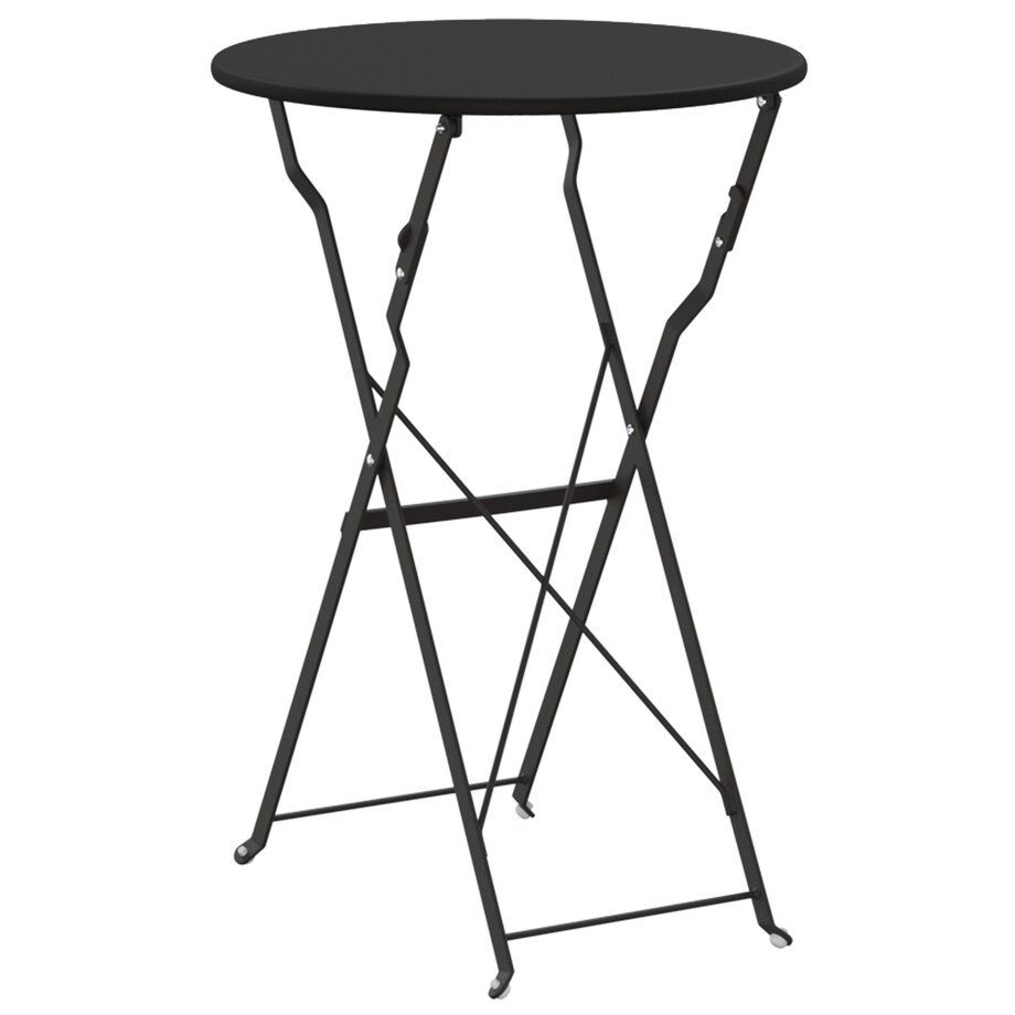 vidaXL Składany stół bistro Antracytowy Ø50x71 cm Stal proszkowana