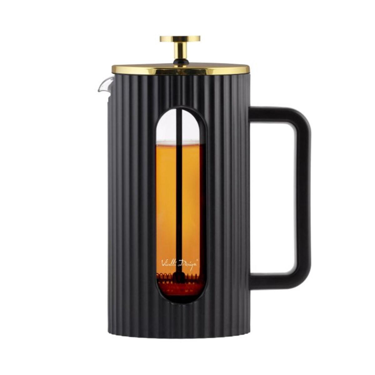Zaparzacz do kawy i herbaty 1000ml czarno/złoty Livio 1715