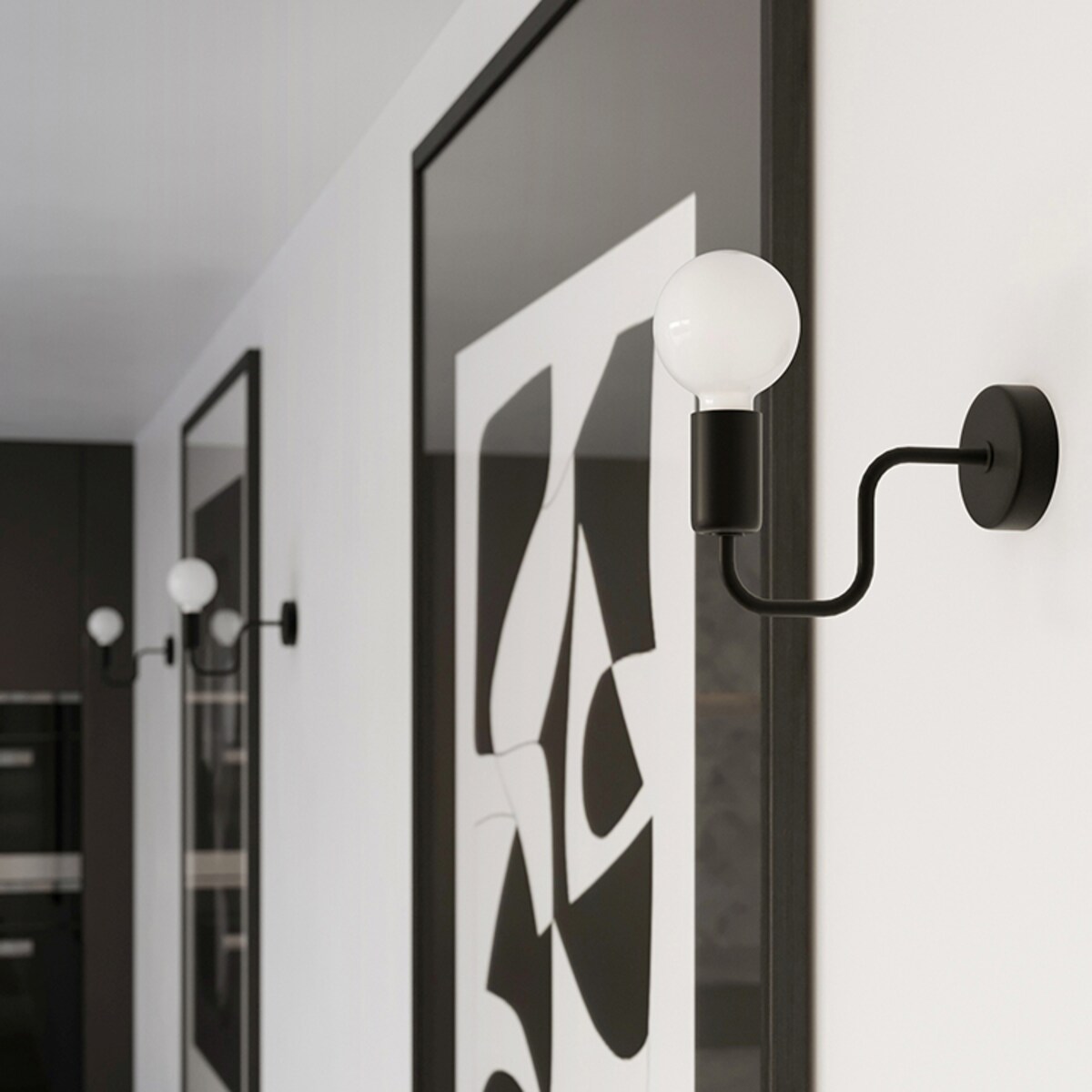 Żyrandol VECTOR 6 czarny