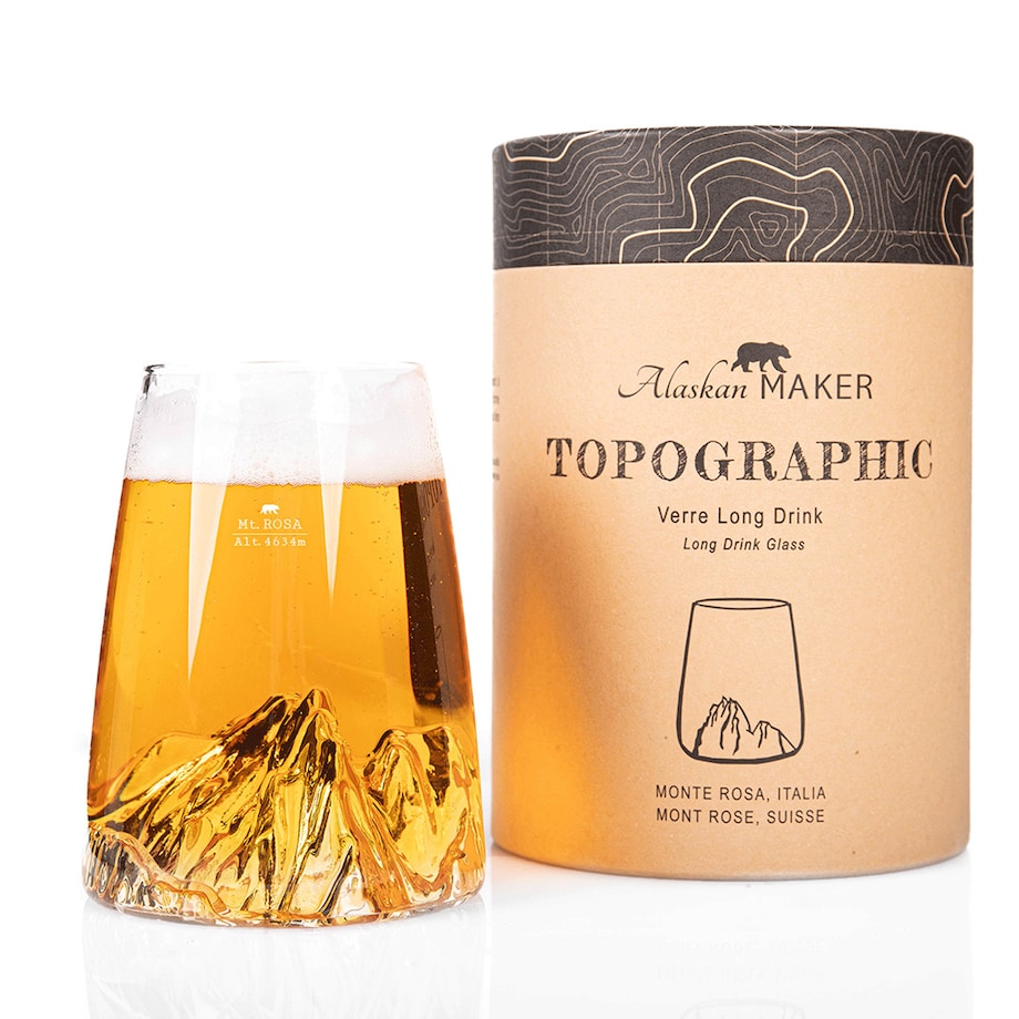 Szklanka Long Drink - Topographic - Monte Rosa