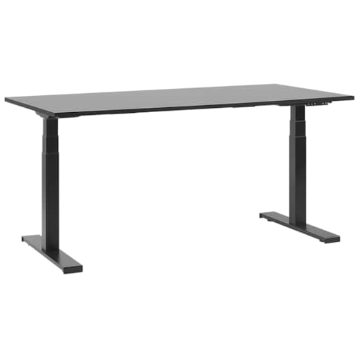 Biurko regulowane elektrycznie 160 x 72 cm czarne DESTIN II