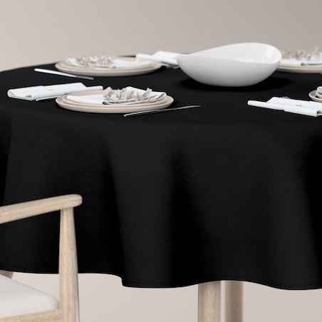 Obrus okrągły 100 x 100 cm czarny