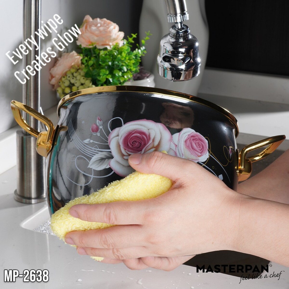 Garnki emaliowane zestaw garnków na gaz indukcję 6-ele 18/20/22CM MASTERPAN