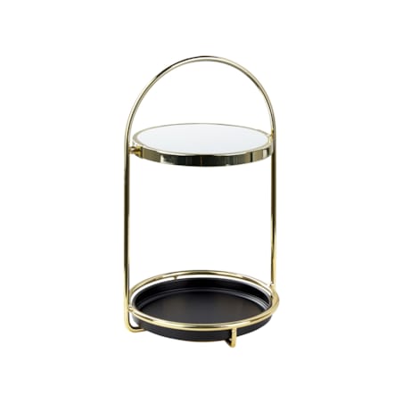 Lusterko kosmetyczne ø 15 cm złote INDRE