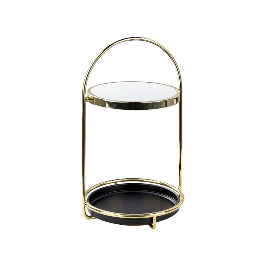 Lusterko kosmetyczne ø 15 cm złote INDRE