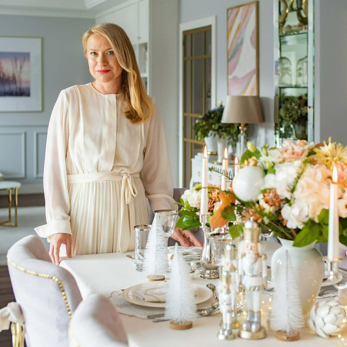 Bieżnik z połyskiem Shiny Silver– 50 × 220 cm