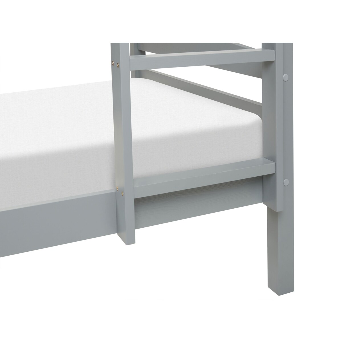 Łóżko piętrowe drewniane 90 x 200 cm szare REGAT