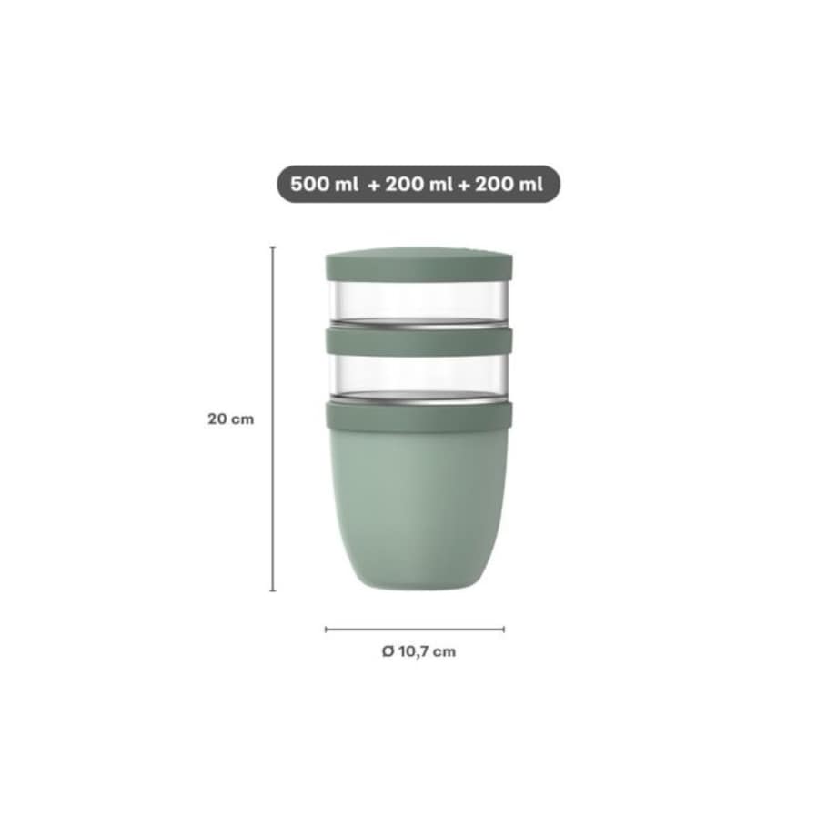 Lunchpot Ellipse 500+200+200 ml Vivid Mauve 107658078700