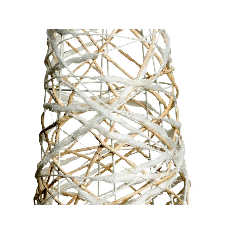 Zestaw 3 dekoracji świątecznych TUELSO Choinka 60/80/100 cm Biały/ złoty