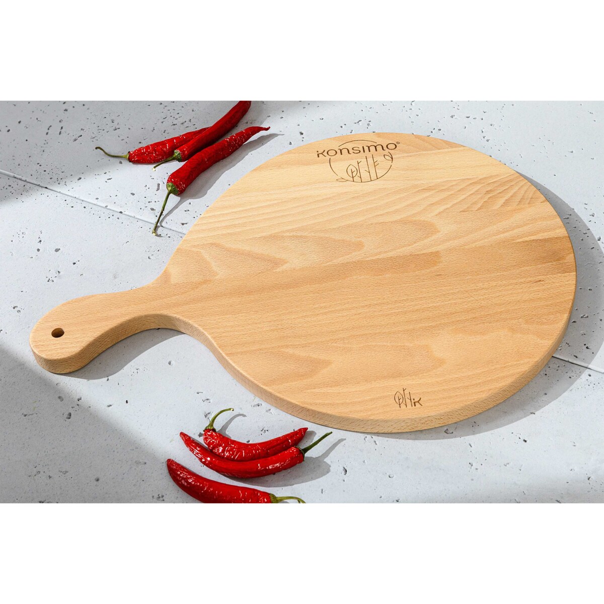 Konsimo LESTE Deska do pizzy (2szt.), drewno bukowe