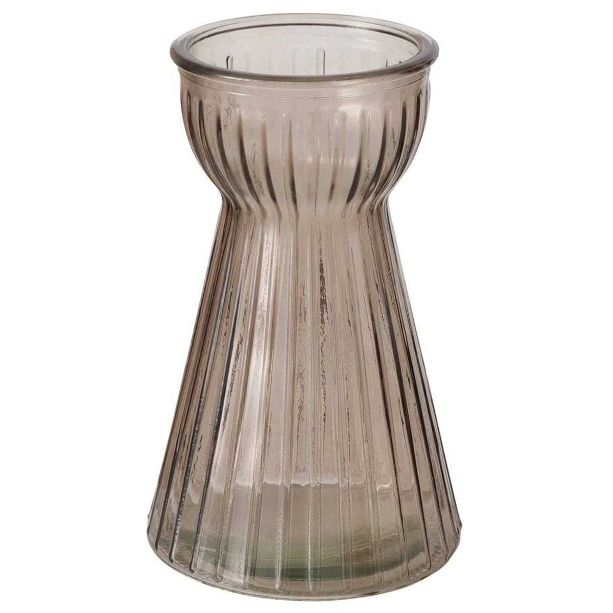 Wazon szklany HYACINTHA, ryflowane szkło, 15 cm