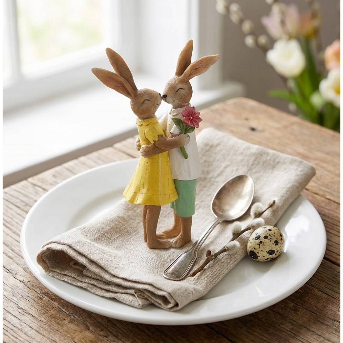 ZAJĄC WIELKANOCNY FIGURKA ZAJĄCZKI WIELKANOCNE ZAJĄCZEK NA WIELKANOC