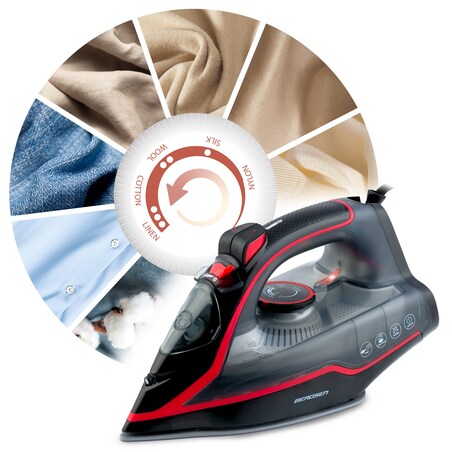 Żelazko parowe 2600W ceramiczna powłoka praca w pionie Berdsen 333100