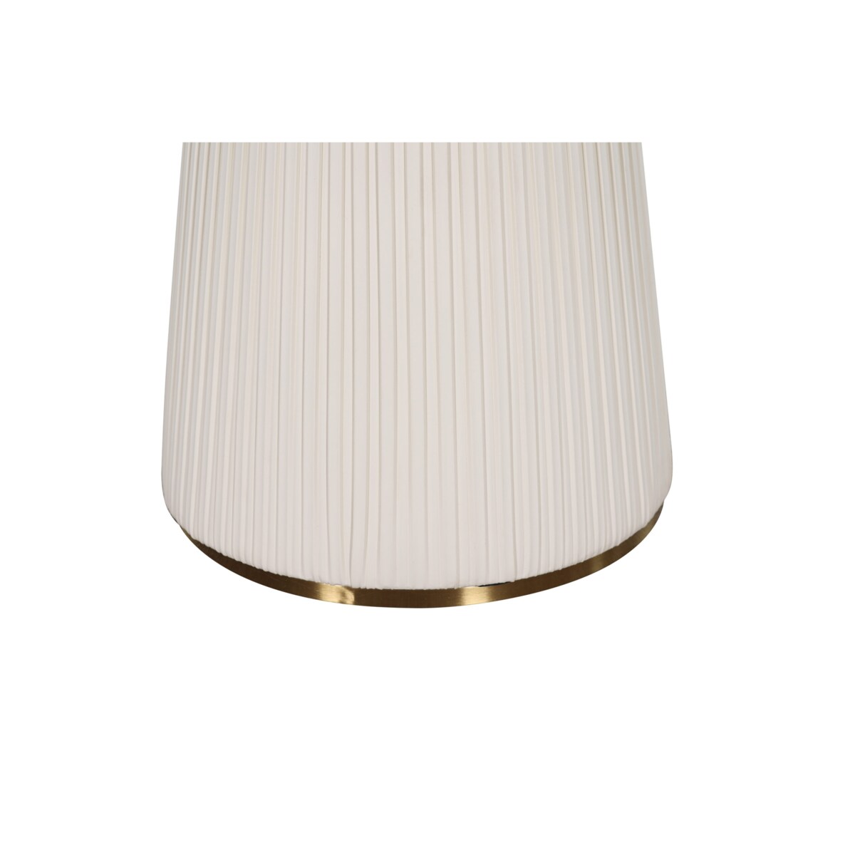 Nowoczesny stół złoty okrągły plisowany Glamour Nowojorski Blanka z kamiennym blatem o wzorze marmuru 120x120x75