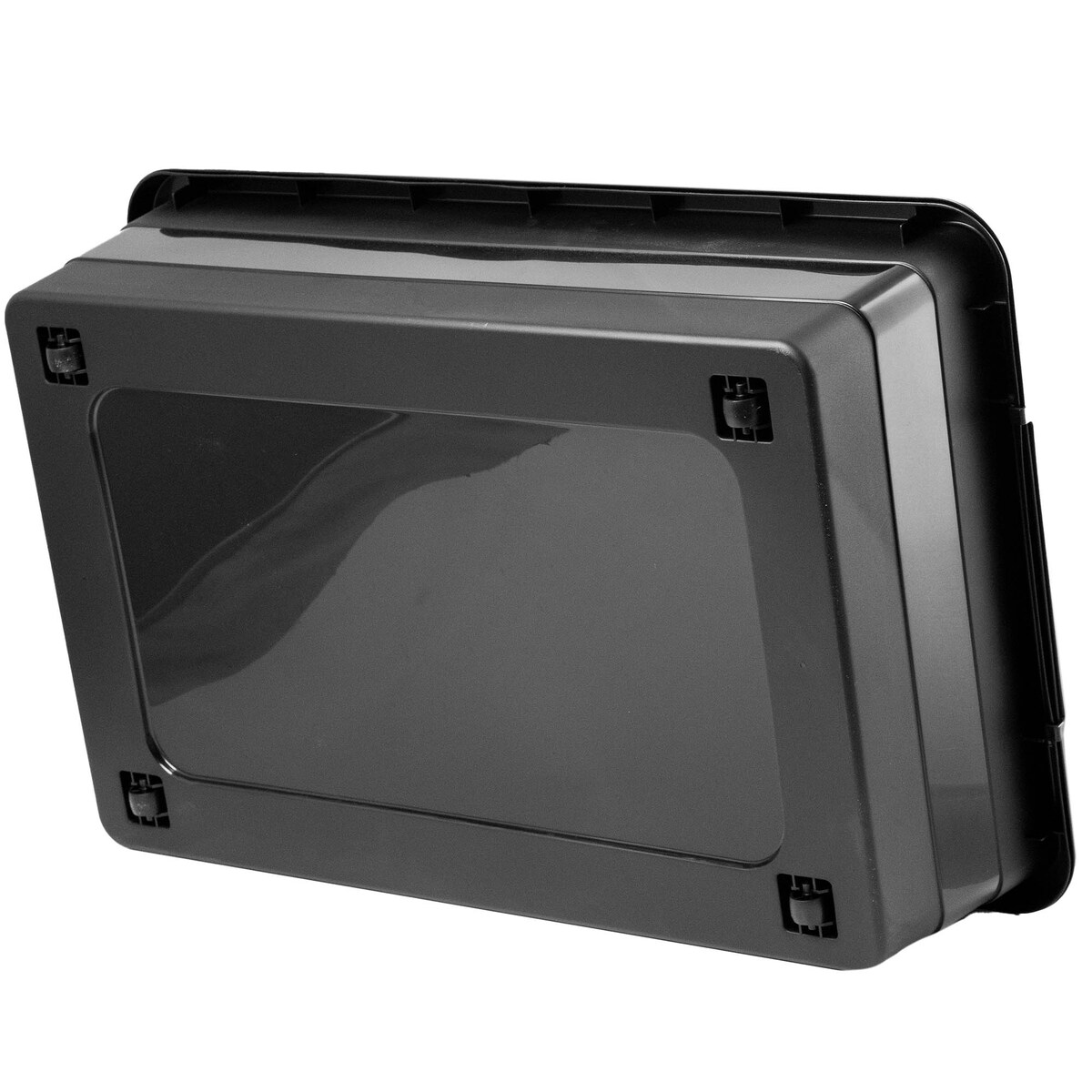 Pojemnik Plastikowy Pudełko Plastikowe Z Pokrywką Na Kółkach Box Czarny 28L