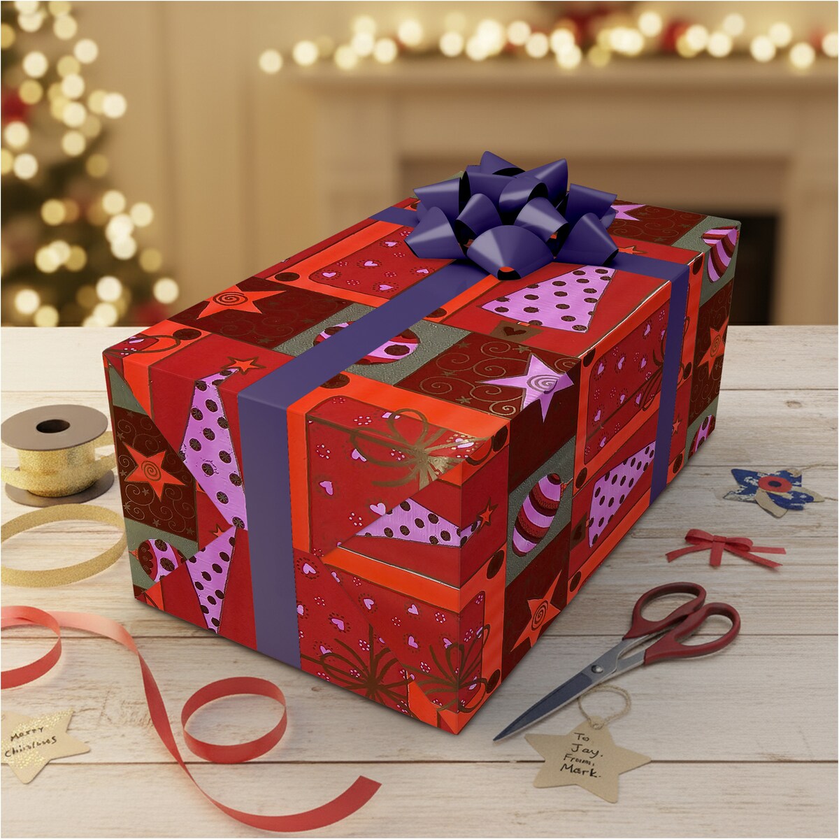 Papier Prezentowy Do Pakowania Prezentów 20 m MEGAROLKA Świąteczny Do Paczek Boże Narodzenie Ozdobny