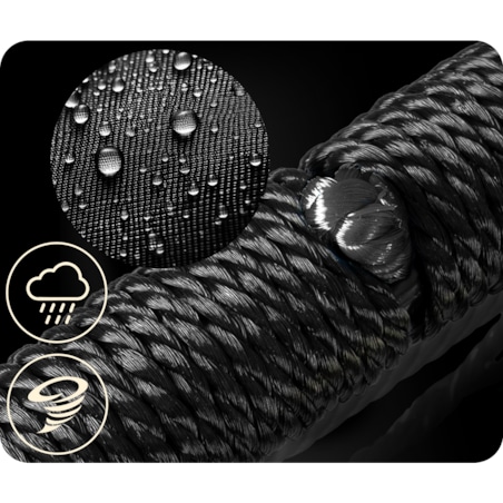 Huśtawka ogrodowa Neo-Sport bocianie gniazdo fotel wiszący 120 cm czarna