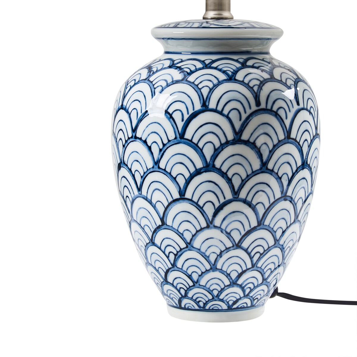 Lampa stołowa JAUCA Porcelana Biały/ niebieski