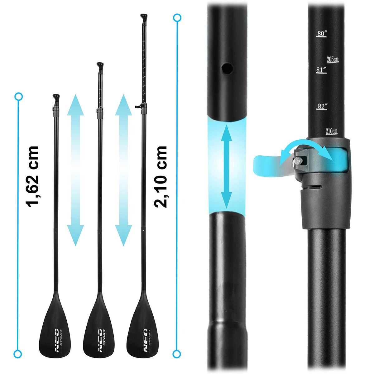 Deska SUP do pływania pompowana Paddle Aquasurf 320cm Neo-Sport