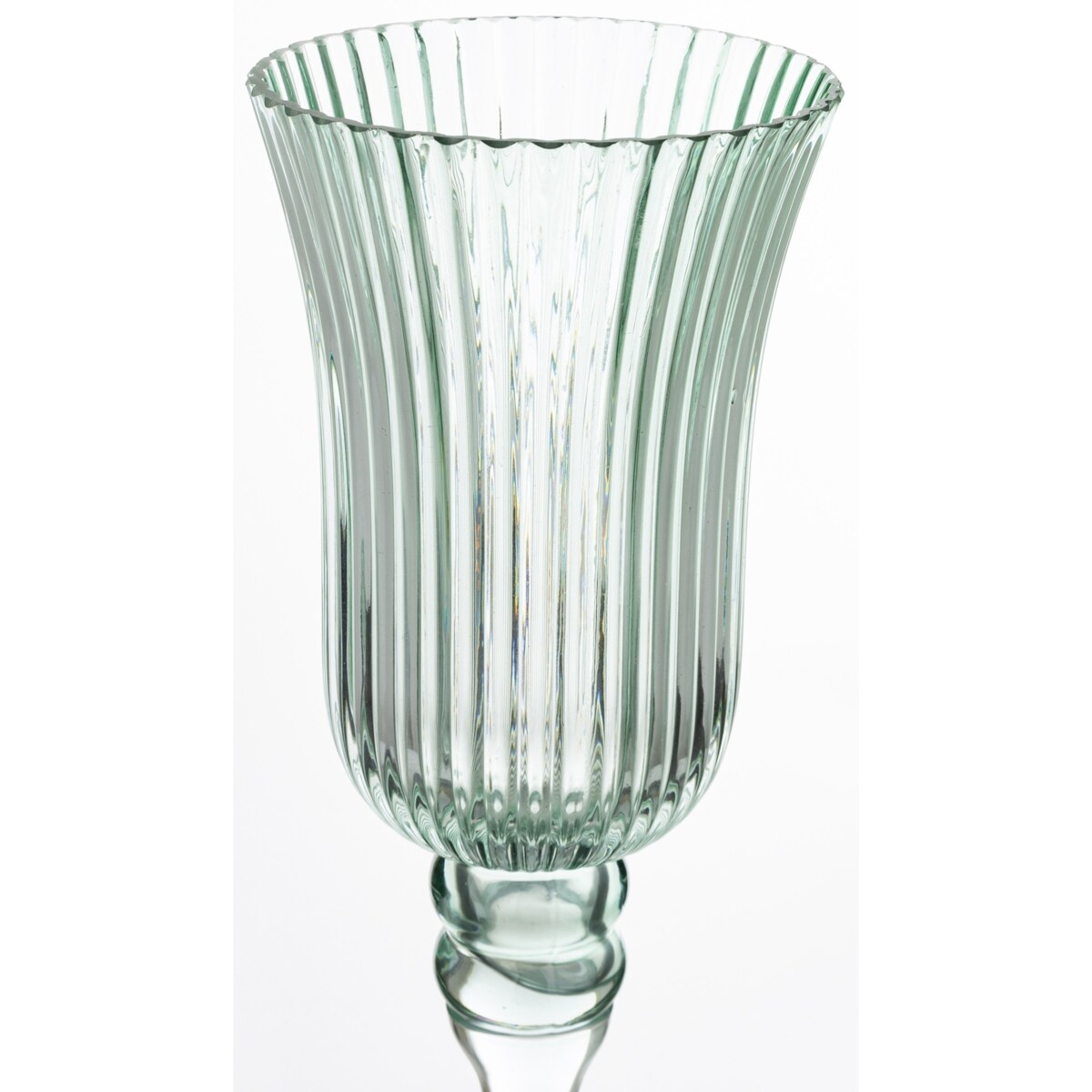 Świecznik szklany 40x11,5x11,5 cm FLOS zielony