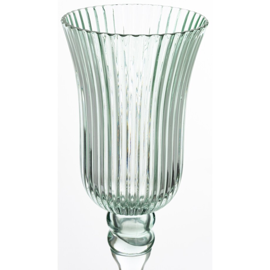 Świecznik szklany 40x11,5x11,5 cm FLOS zielony