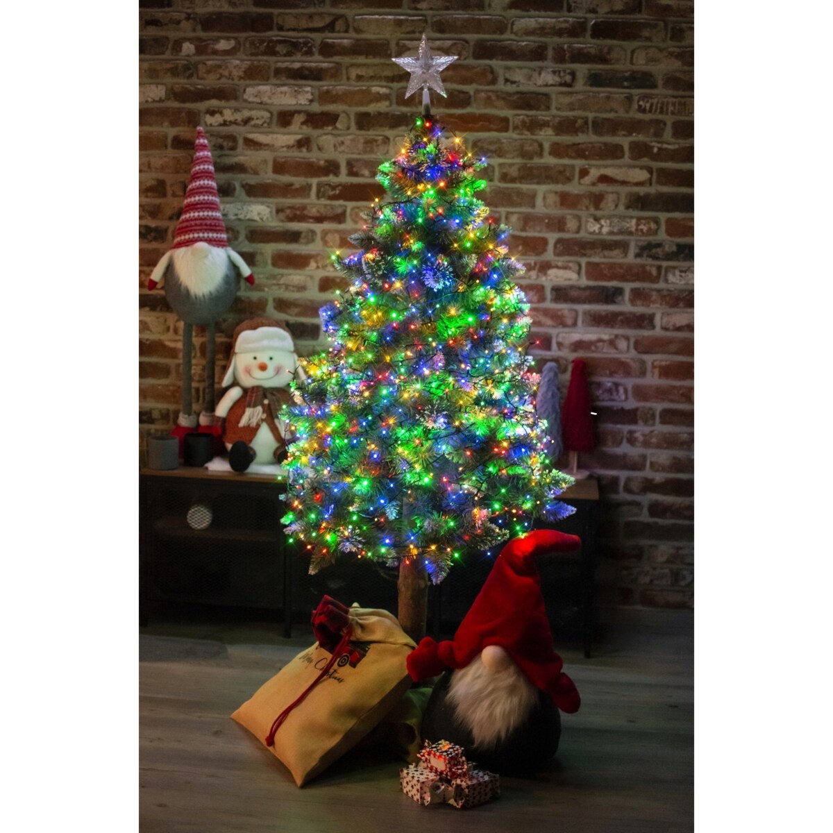 Inteligentne Lampki Multikolorowe 200 Led Z Aplikacją Mobilną Do Dekoracji